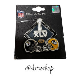RARE Pittsburgh Steelers vs Green Bay Packers Super Bowl XLV Pin FEB/5/2011